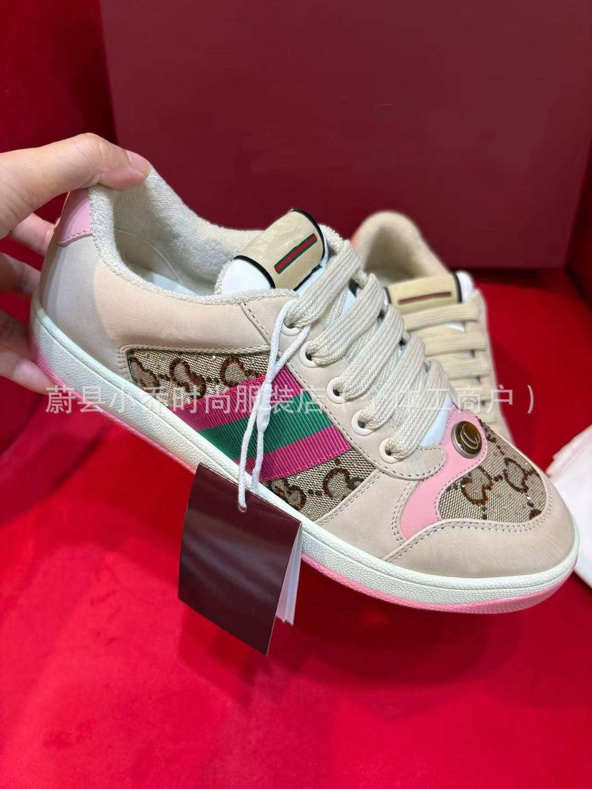 Guangzhou High-Quality Factory Direct Sale GG Family Dirty Shoes for Women 2025 New Casual Sports Shoes Suede White Sneakers for Women