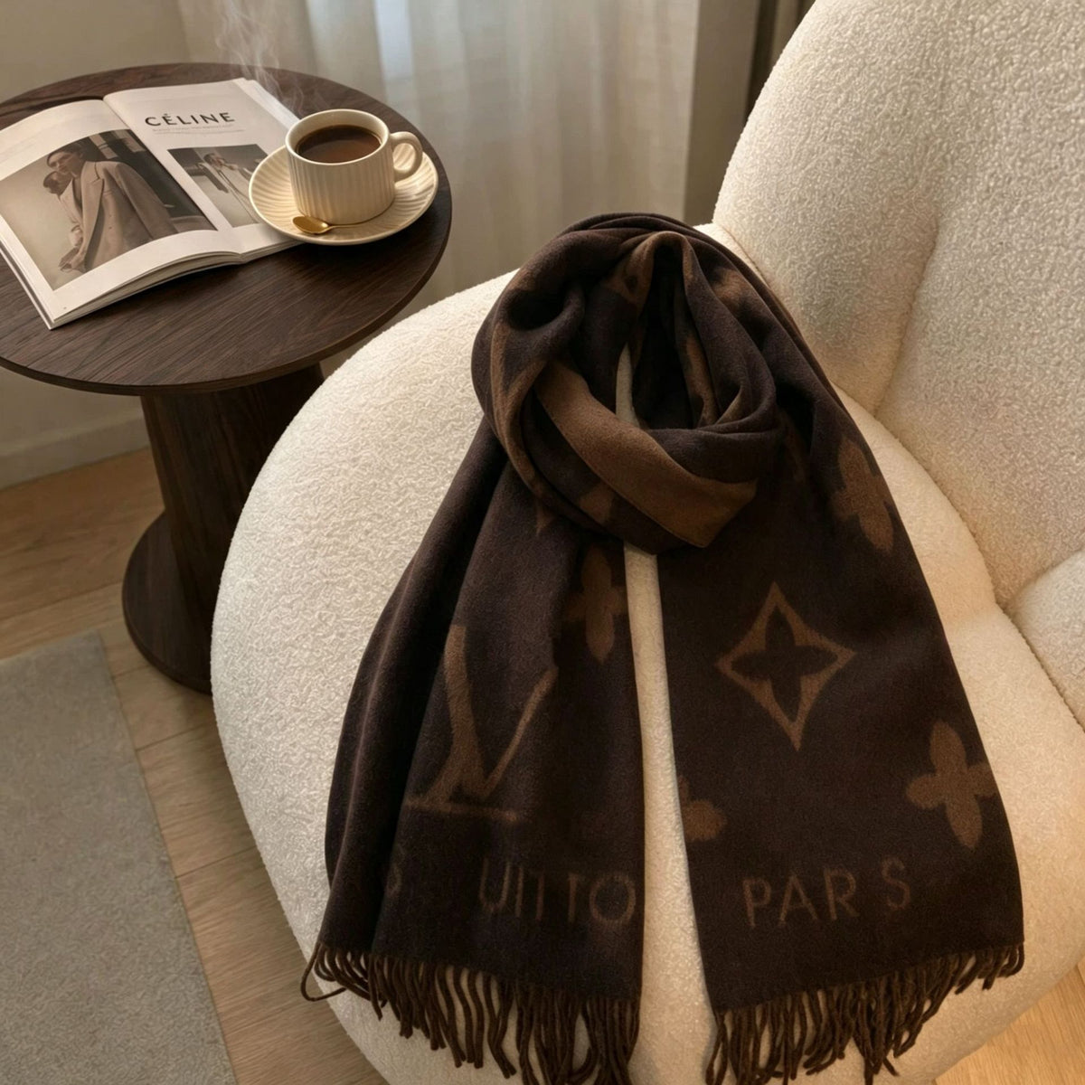 Correct high-end four-leaf clover fashion Scarf