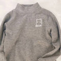 Children's fleece base shirt, new boys' and girls' semi-turtleneck warm inner tops, children's baby T-shirts with long sleeves