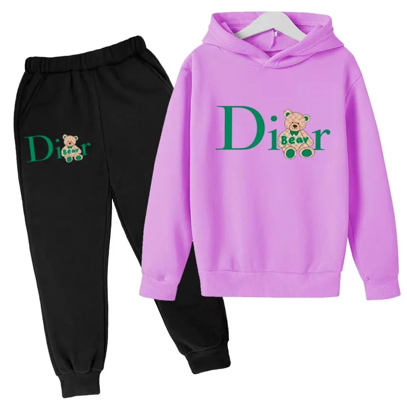 Kids Coat Autumn Winter Hoodie 3‑12Years Boy Girl Toddler Pullover Top+Pants 2P Casual Outfit Tracksuit Jogging Fashion Clothing