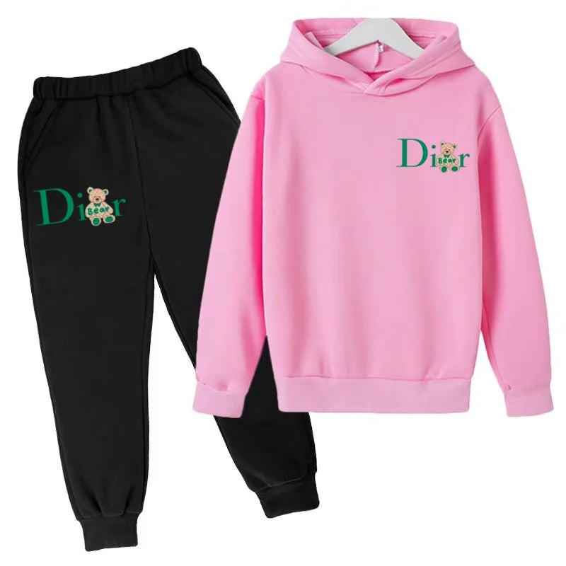 Kids Coat Autumn Winter Hoodie 3‑12Years Boy Girl Toddler Pullover Top+Pants 2P Casual Outfit Tracksuit Jogging Fashion Clothing