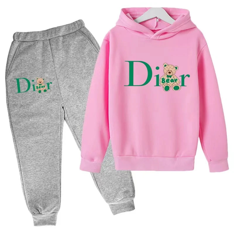 Kids Coat Autumn Winter Hoodie 3‑12Years Boy Girl Toddler Pullover Top+Pants 2P Casual Outfit Tracksuit Jogging Fashion Clothing