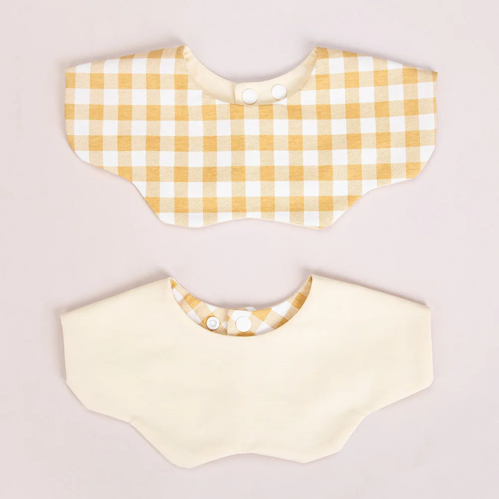 360° Cotton Baby Bibs for Kids Boys Girls Plaid Burp Cloth