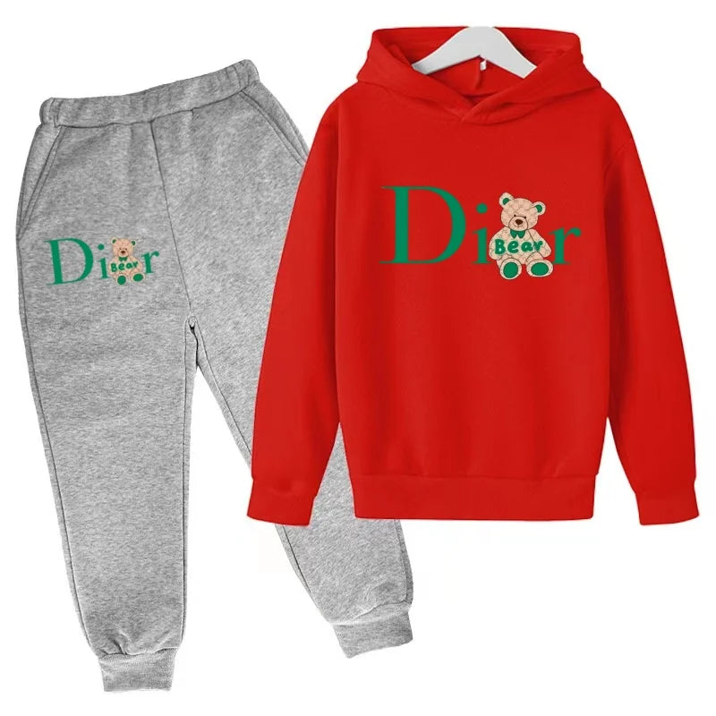 Kids Coat Autumn Winter Hoodie 3‑12Years Boy Girl Toddler Pullover Top+Pants 2P Casual Outfit Tracksuit Jogging Fashion Clothing