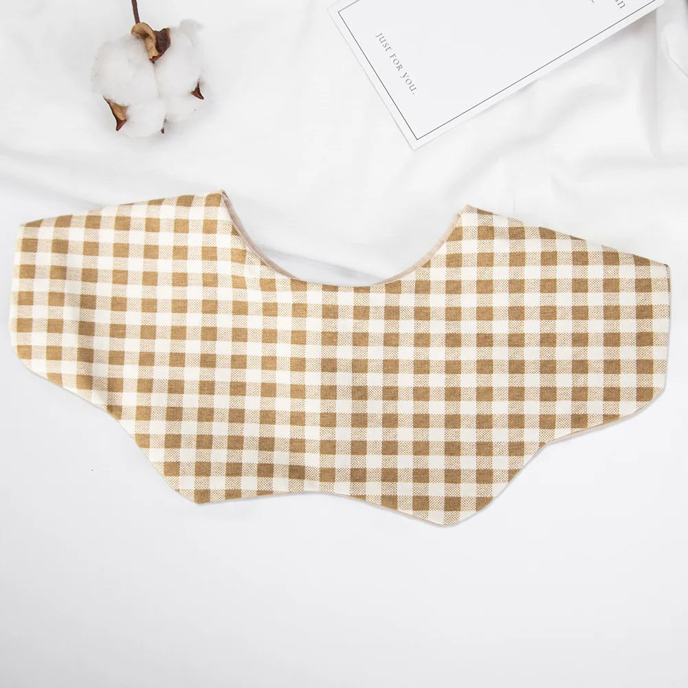 360° Cotton Baby Bibs for Kids Boys Girls Plaid Burp Cloth