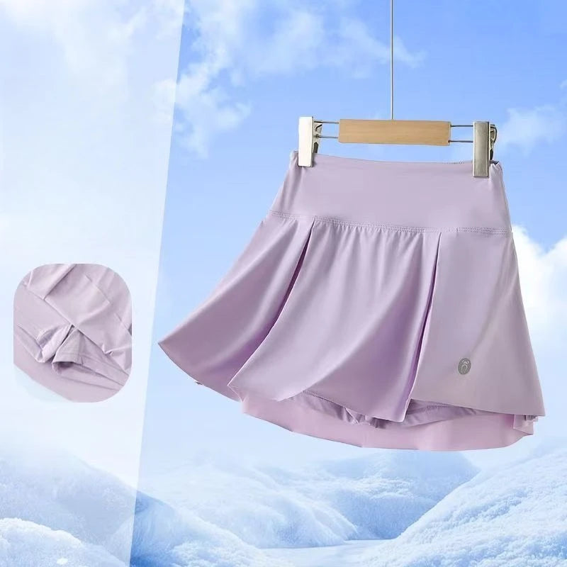 Kids Girls Pleated Skirt Shorts 2025 New Fashion Children Sporty Skirt Summer Quick Drying Clothing Teenage Girls Tennis Skirts