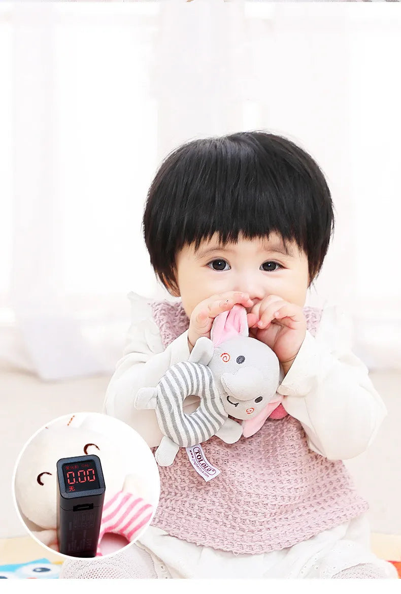 Baby Rattle Toys Cartoon Animals Plush Infant Hand Ring Bed Toys for Newborn 0-24 Months Toddler Early Educational Toy