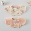Cute Two-sided Usable Baby Feeding Bib Pure Cotton Gauze Pacifier Saliva Towel Breathable Petal Bib For Newborn Toddler