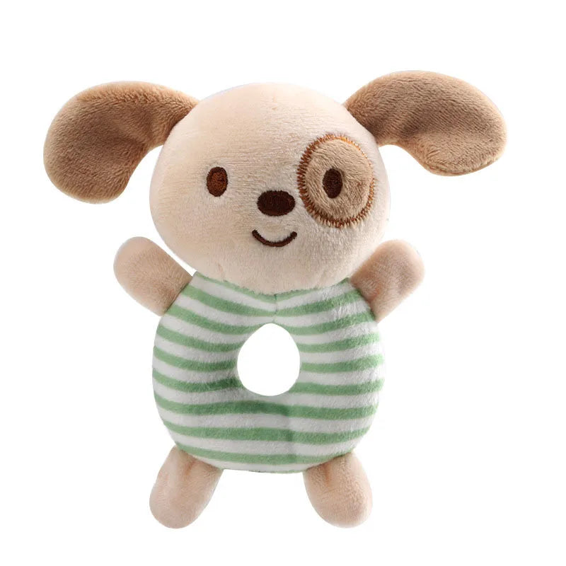 Baby Rattle Toys Cartoon Animals Plush Infant Hand Ring Bed Toys for Newborn 0-24 Months Toddler Early Educational Toy
