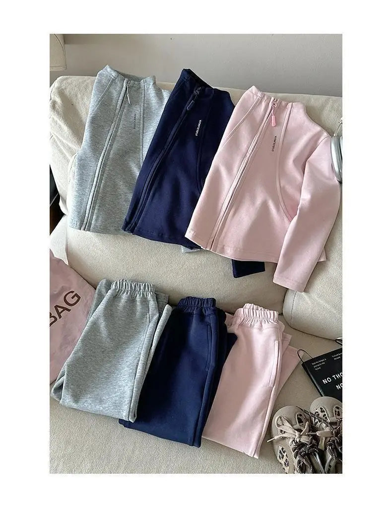 New Spring Autumn Baby Clothes Suit Children Girls Jacket Pants 2Pcs/Sets Infant Clothing Toddler Casual Costume Kids Tracksuits
