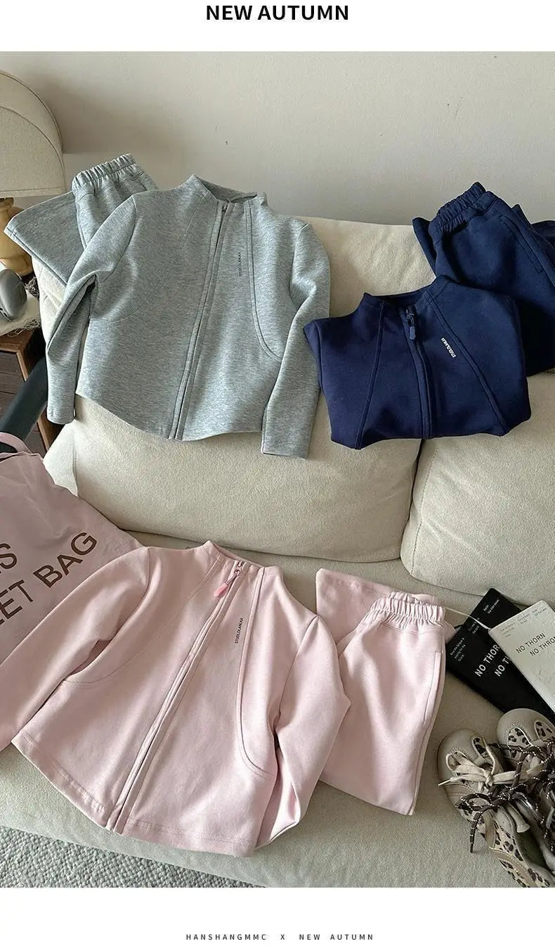 New Spring Autumn Baby Clothes Suit Children Girls Jacket Pants 2Pcs/Sets Infant Clothing Toddler Casual Costume Kids Tracksuits