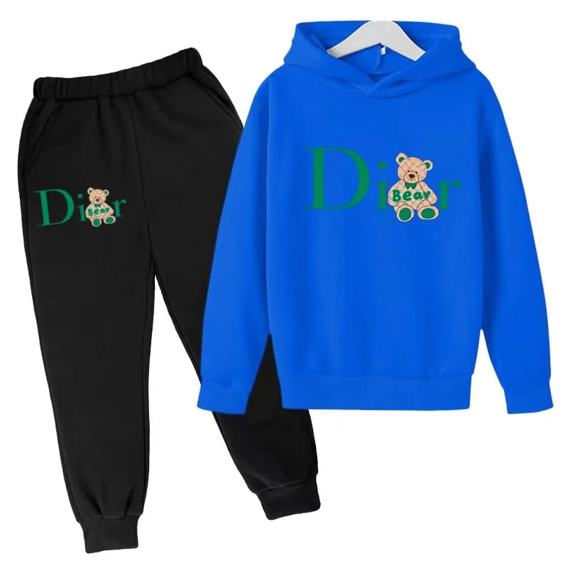 Kids Coat Autumn Winter Hoodie 3‑12Years Boy Girl Toddler Pullover Top+Pants 2P Casual Outfit Tracksuit Jogging Fashion Clothing