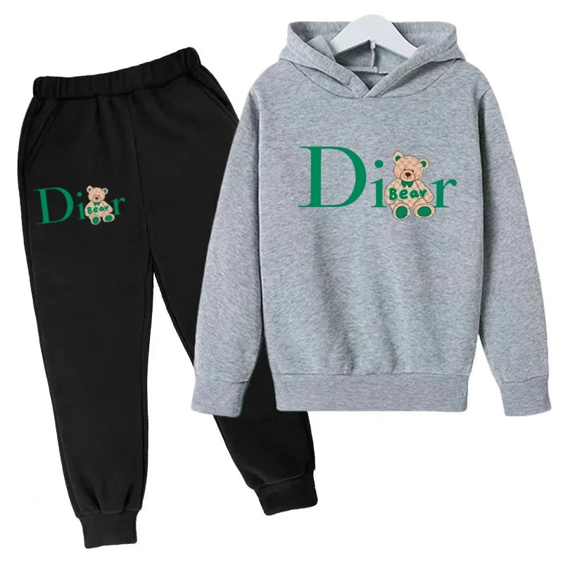 Kids Coat Autumn Winter Hoodie 3‑12Years Boy Girl Toddler Pullover Top+Pants 2P Casual Outfit Tracksuit Jogging Fashion Clothing