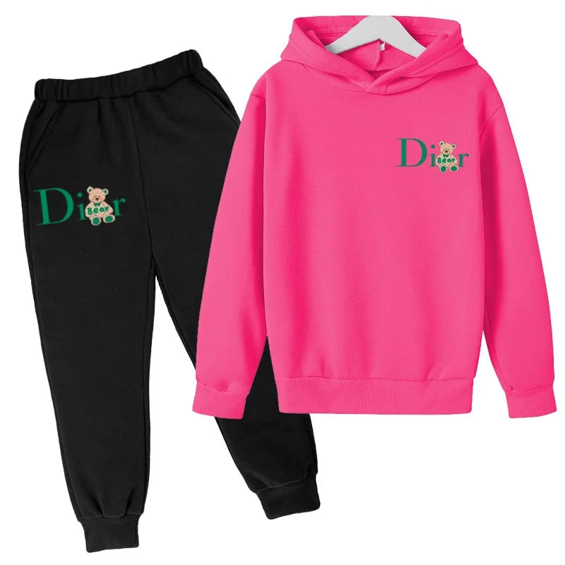 Kids Coat Autumn Winter Hoodie 3‑12Years Boy Girl Toddler Pullover Top+Pants 2P Casual Outfit Tracksuit Jogging Fashion Clothing