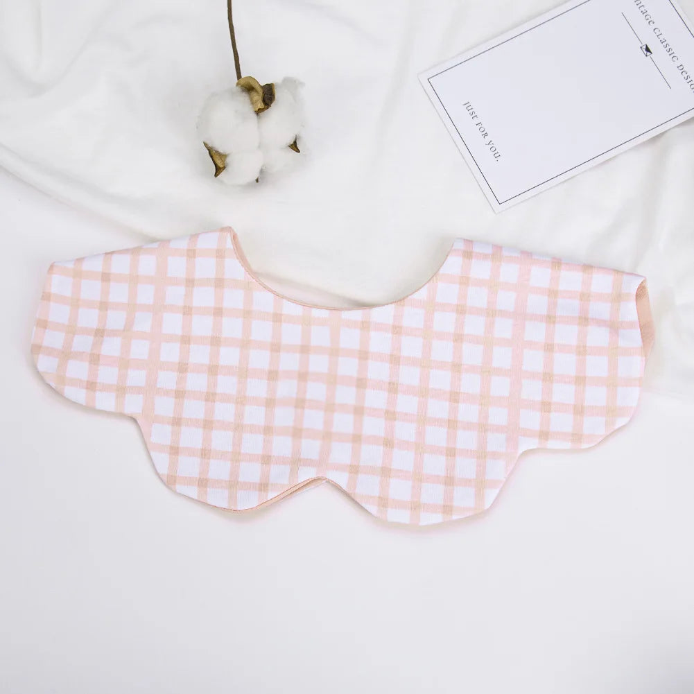 360° Cotton Baby Bibs for Kids Boys Girls Plaid Burp Cloth