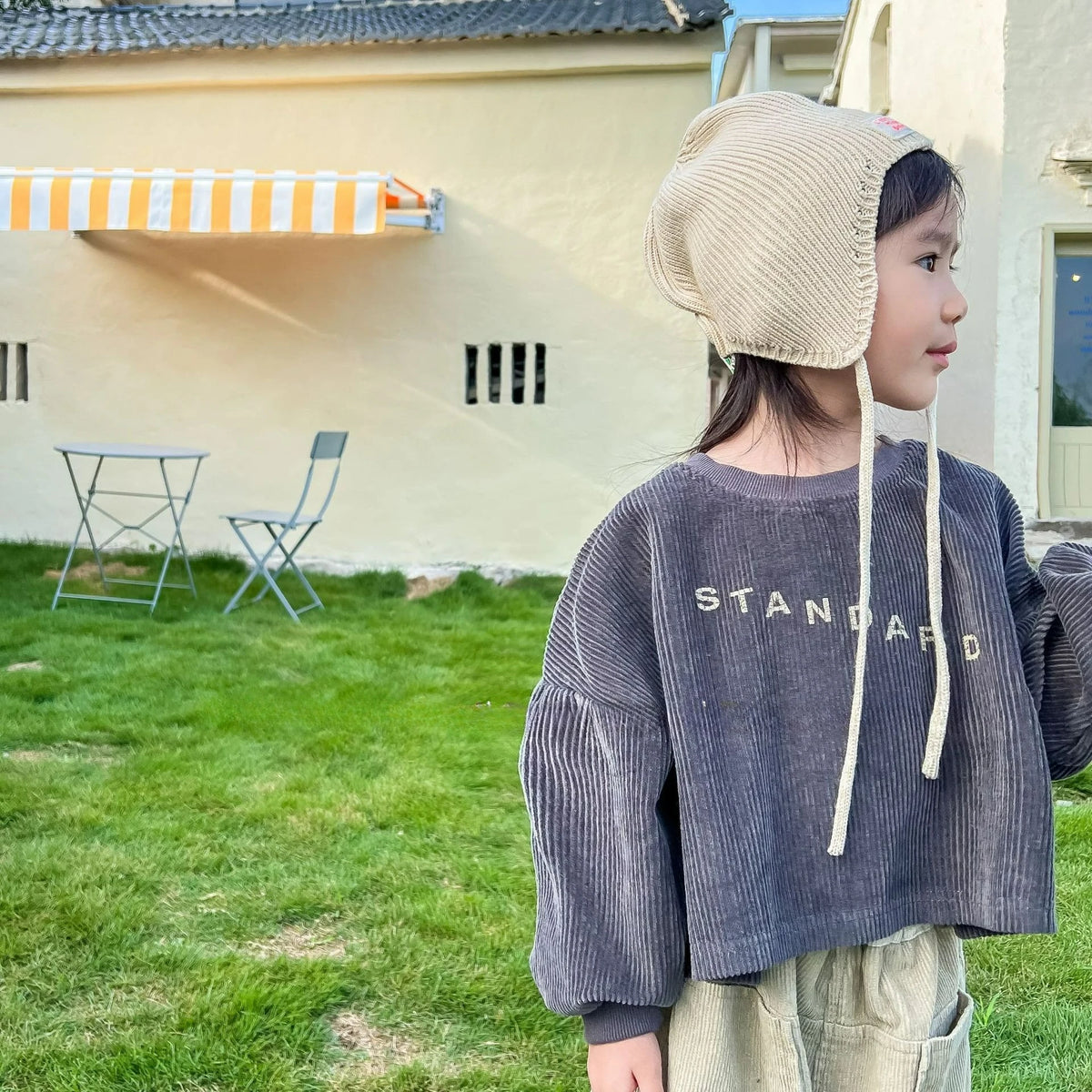 Children's Corduroy Hoodie Shirt for Girls and Boys