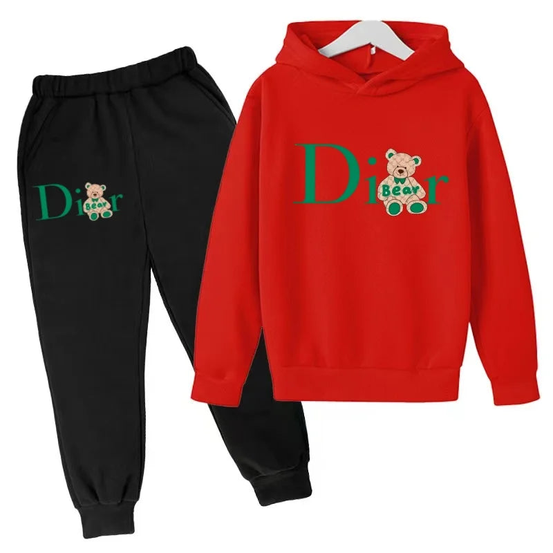 Kids Coat Autumn Winter Hoodie 3‑12Years Boy Girl Toddler Pullover Top+Pants 2P Casual Outfit Tracksuit Jogging Fashion Clothing