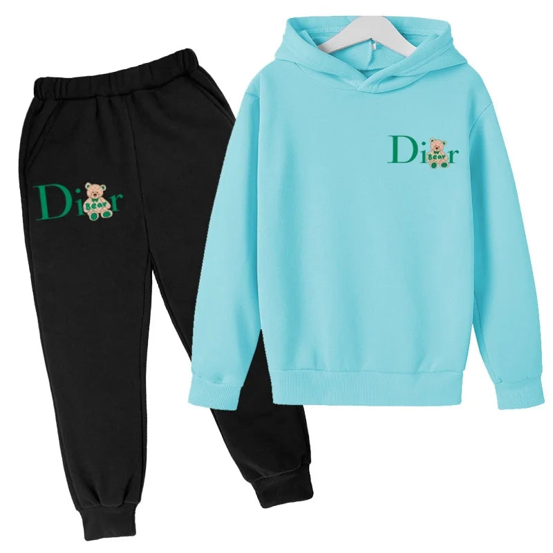 Kids Coat Autumn Winter Hoodie 3‑12Years Boy Girl Toddler Pullover Top+Pants 2P Casual Outfit Tracksuit Jogging Fashion Clothing
