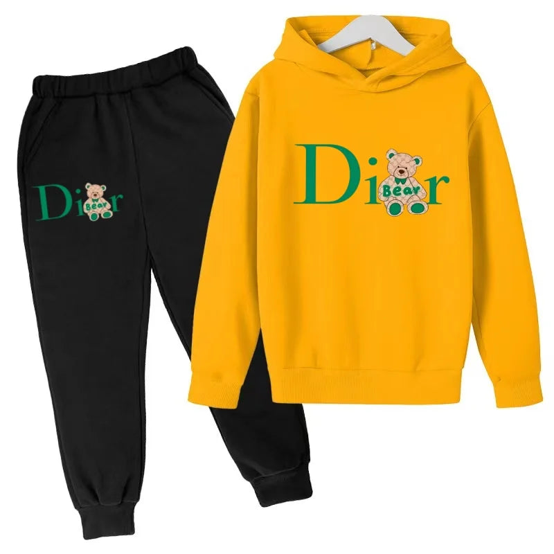 Kids Coat Autumn Winter Hoodie 3‑12Years Boy Girl Toddler Pullover Top+Pants 2P Casual Outfit Tracksuit Jogging Fashion Clothing
