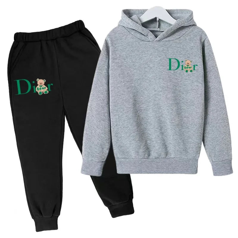 Kids Coat Autumn Winter Hoodie 3‑12Years Boy Girl Toddler Pullover Top+Pants 2P Casual Outfit Tracksuit Jogging Fashion Clothing