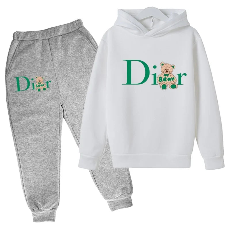 Kids Coat Autumn Winter Hoodie 3‑12Years Boy Girl Toddler Pullover Top+Pants 2P Casual Outfit Tracksuit Jogging Fashion Clothing