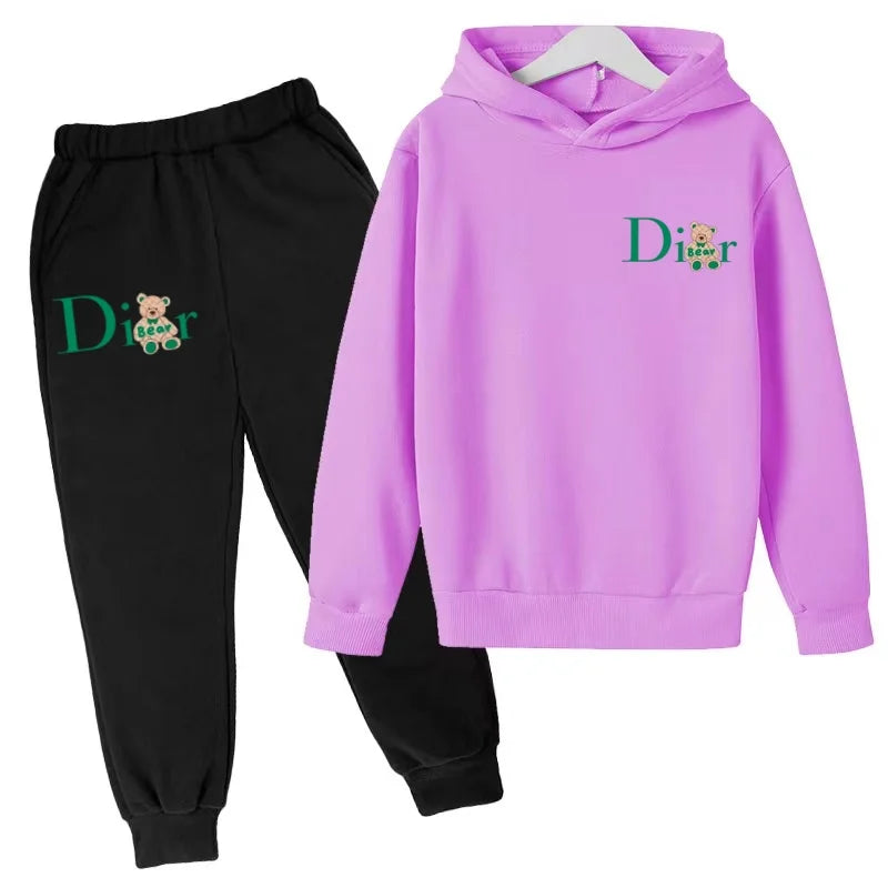 Kids Coat Autumn Winter Hoodie 3‑12Years Boy Girl Toddler Pullover Top+Pants 2P Casual Outfit Tracksuit Jogging Fashion Clothing