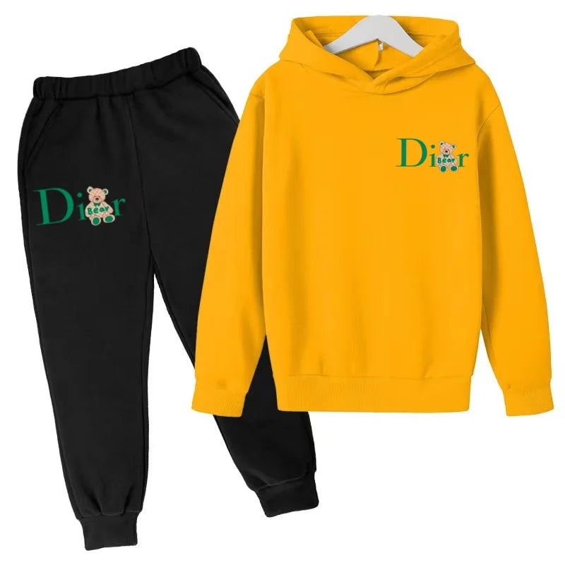 Kids Coat Autumn Winter Hoodie 3‑12Years Boy Girl Toddler Pullover Top+Pants 2P Casual Outfit Tracksuit Jogging Fashion Clothing