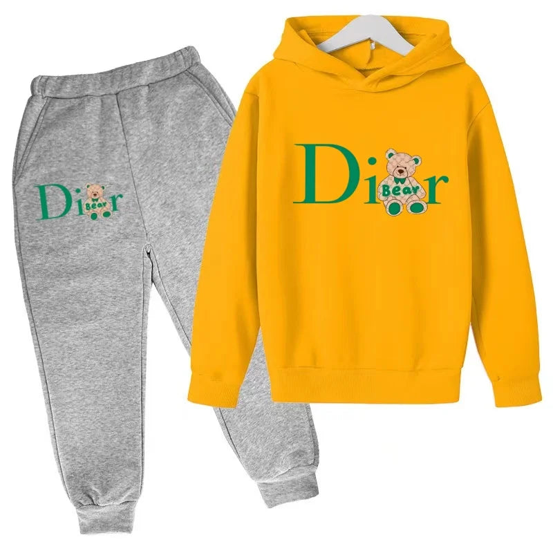 Kids Coat Autumn Winter Hoodie 3‑12Years Boy Girl Toddler Pullover Top+Pants 2P Casual Outfit Tracksuit Jogging Fashion Clothing