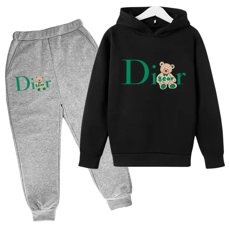Kids Coat Autumn Winter Hoodie 3‑12Years Boy Girl Toddler Pullover Top+Pants 2P Casual Outfit Tracksuit Jogging Fashion Clothing