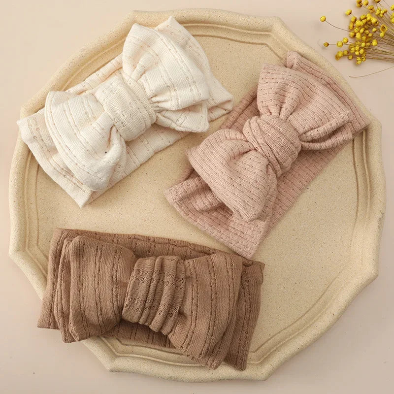 Baby Headband Hair Accessories Infant Girl Hairbands Bows Elastic Turbans for Newborn Babies Cotton Knitted Hair Band Baby Items