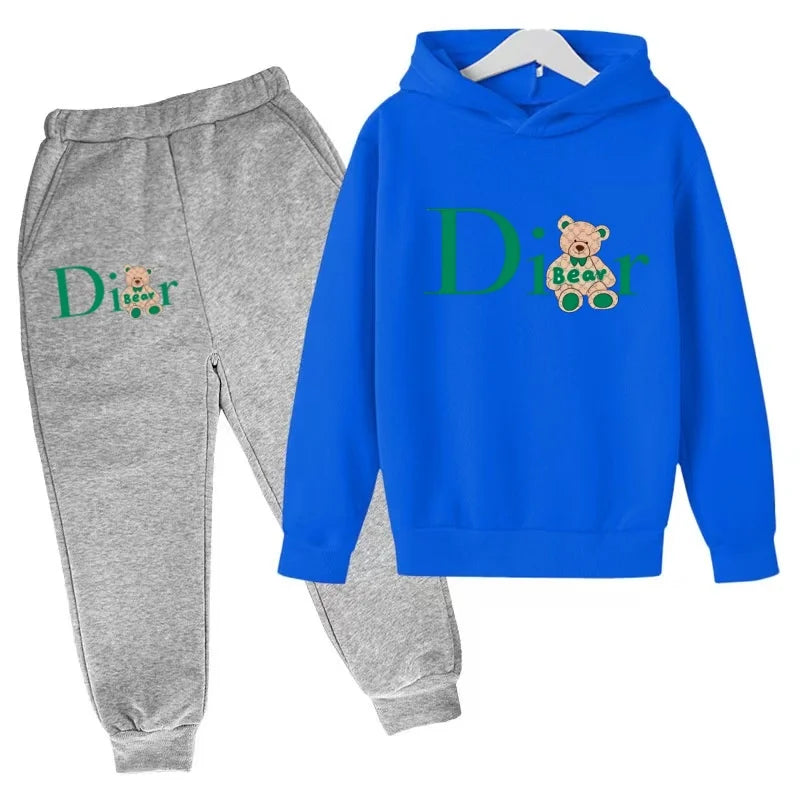Kids Coat Autumn Winter Hoodie 3‑12Years Boy Girl Toddler Pullover Top+Pants 2P Casual Outfit Tracksuit Jogging Fashion Clothing