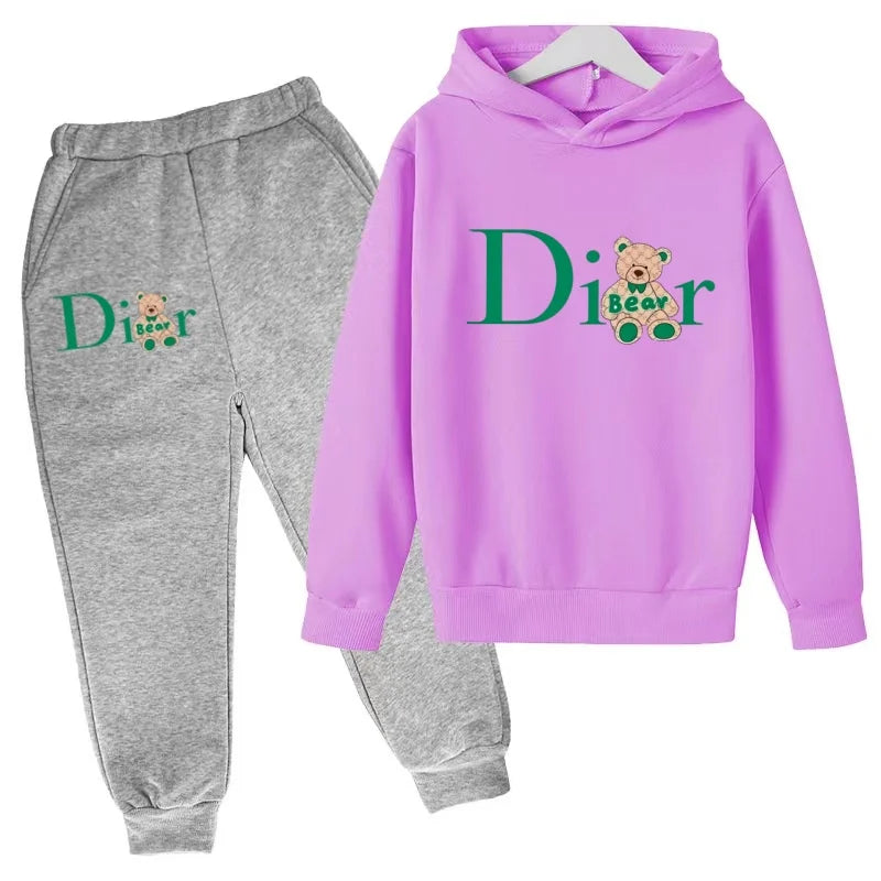 Kids Coat Autumn Winter Hoodie 3‑12Years Boy Girl Toddler Pullover Top+Pants 2P Casual Outfit Tracksuit Jogging Fashion Clothing