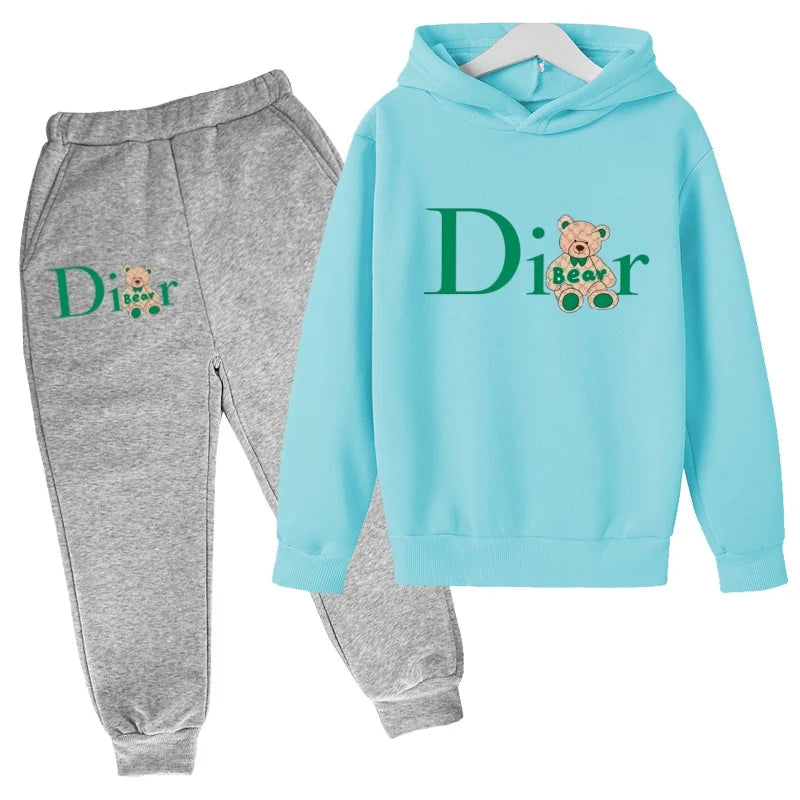 Kids Coat Autumn Winter Hoodie 3‑12Years Boy Girl Toddler Pullover Top+Pants 2P Casual Outfit Tracksuit Jogging Fashion Clothing