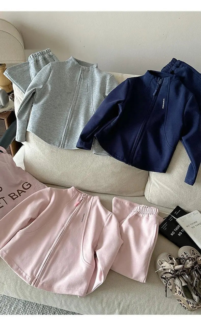 New Spring Autumn Baby Clothes Suit Children Girls Jacket Pants 2Pcs/Sets Infant Clothing Toddler Casual Costume Kids Tracksuits