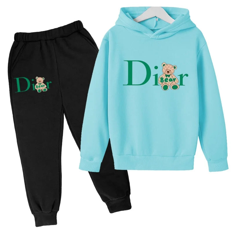 Kids Coat Autumn Winter Hoodie 3‑12Years Boy Girl Toddler Pullover Top+Pants 2P Casual Outfit Tracksuit Jogging Fashion Clothing