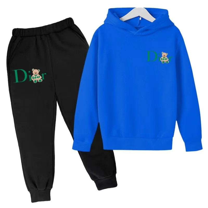 Kids Coat Autumn Winter Hoodie 3‑12Years Boy Girl Toddler Pullover Top+Pants 2P Casual Outfit Tracksuit Jogging Fashion Clothing